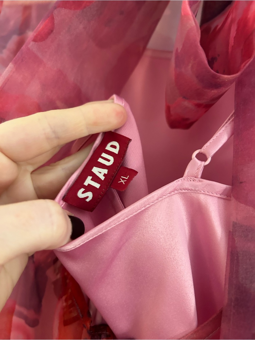 STAUD Calluna Dress | Magenta Painted Floral | XL | Excellent Condition - Picture 11 of 12